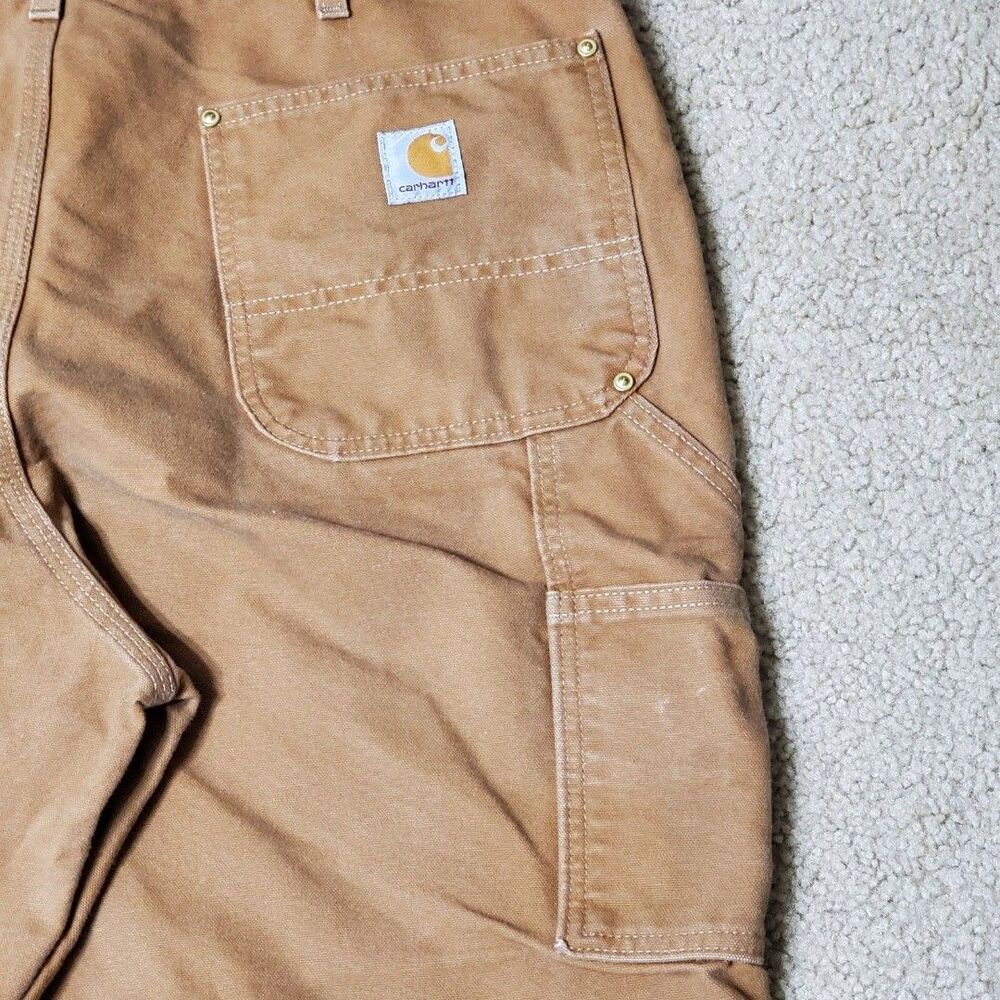 Carhartt Men's Sz 38x34 Loose-Fit Firm Duck Double-Front Utility Work Pants - Picture 7 of 12